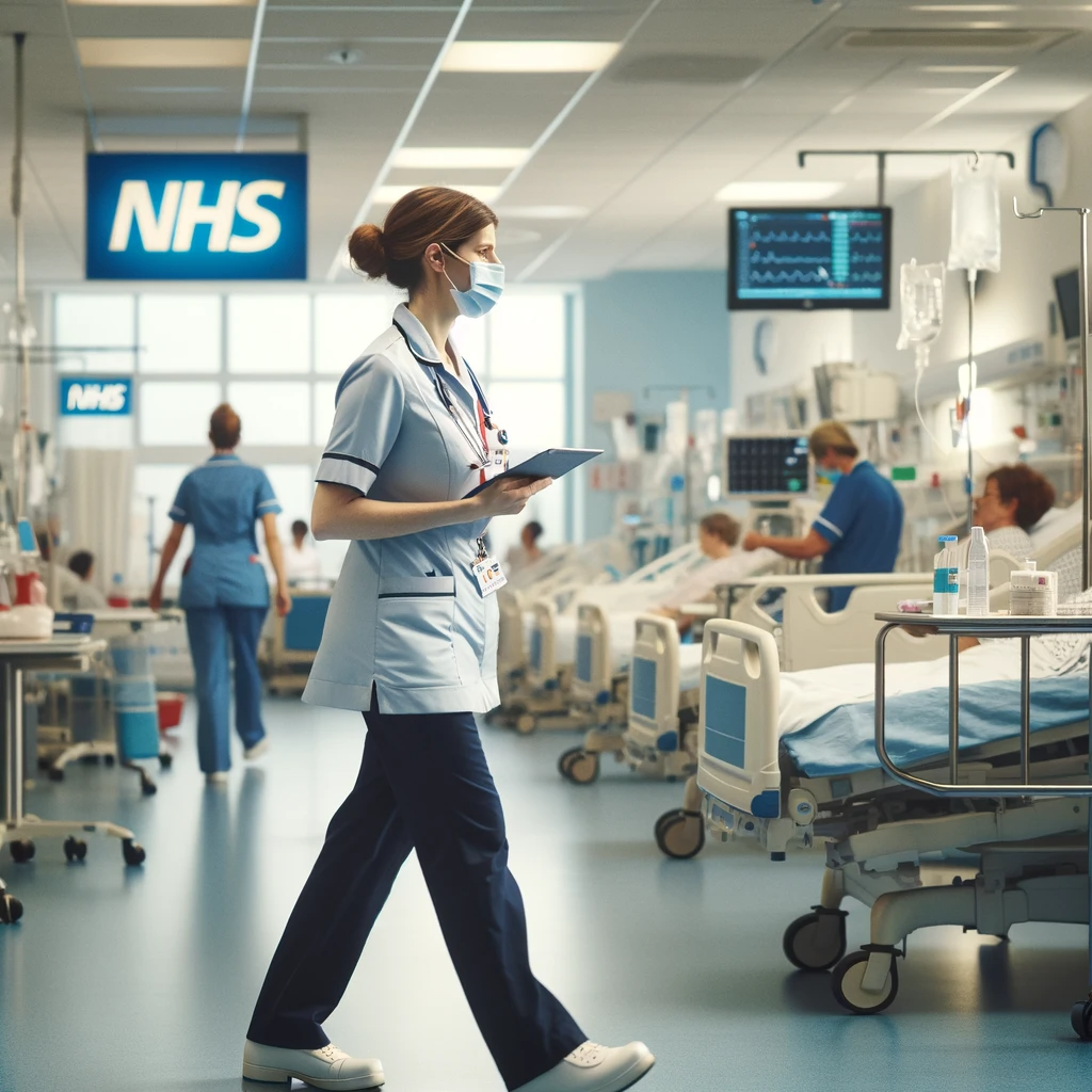 Nurse on a busy ward